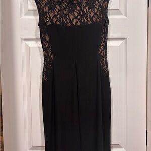 Ralph Lauren Black Lace Backless Dress